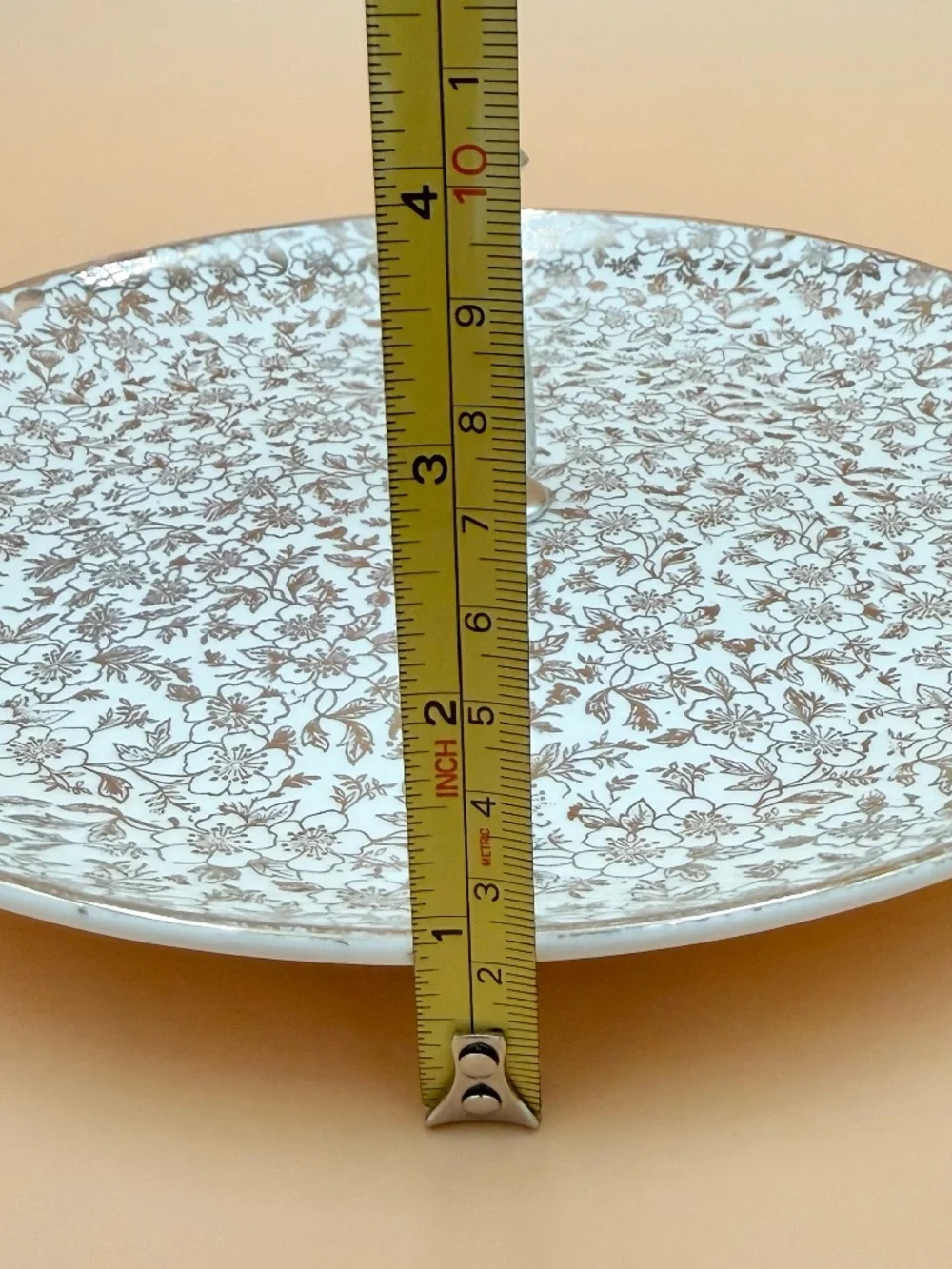 Vintage Homer Laughlin Karol China Karolyte 22Kt Gold Cake Plate